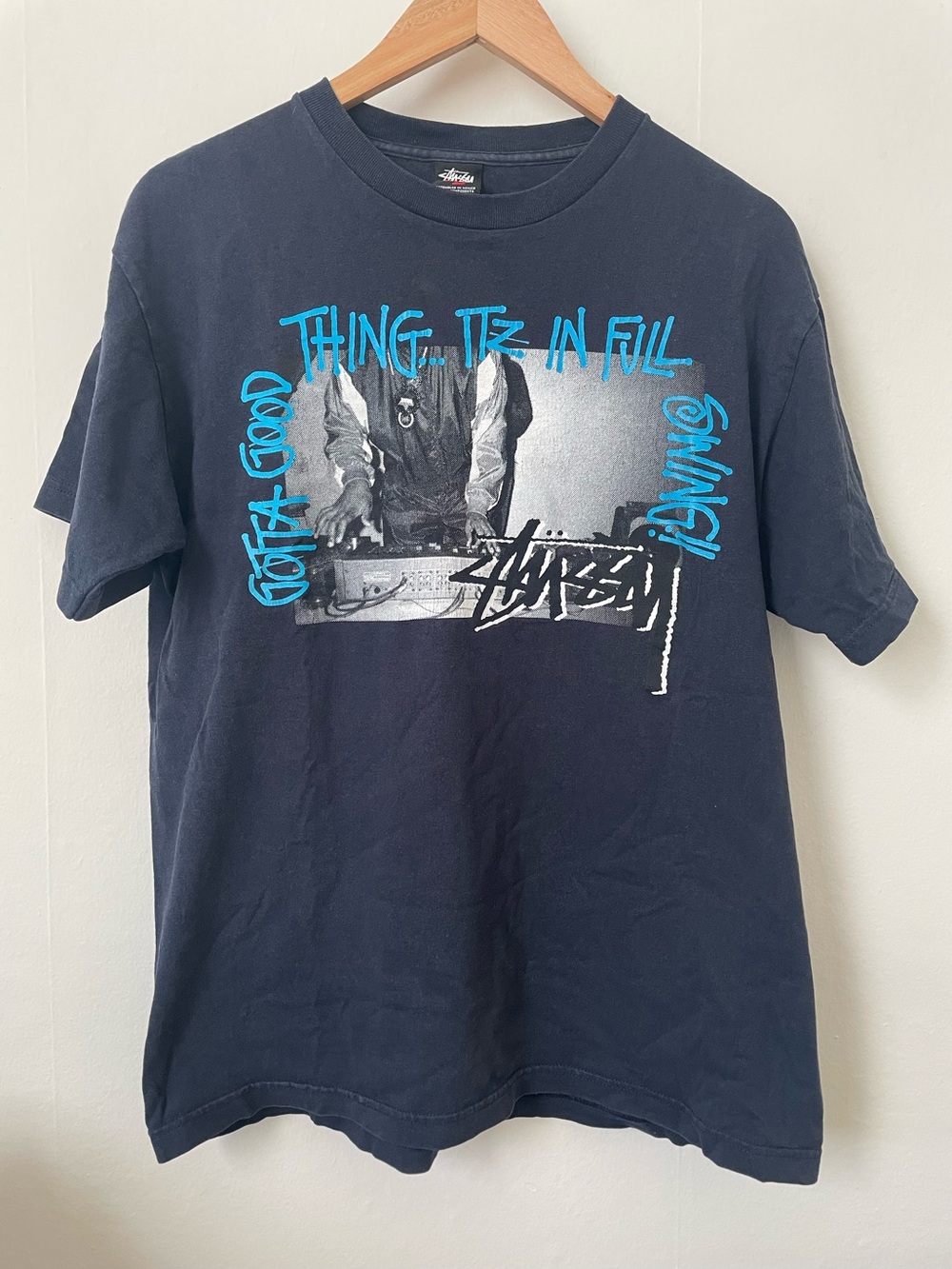 Vintage DJ Stussy Large T-Shirt